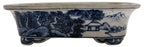 Ito Gekkou sometsuke rectangle bonsai pot