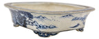 Ito Gekkou sometsuke rectangle bonsai pot