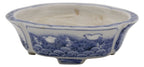 Ito Gekkou sometsuke mokko bonsai pot with village panels
