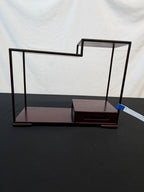 Japanese Rosewood Stepped Display Shelf, Artist Signed