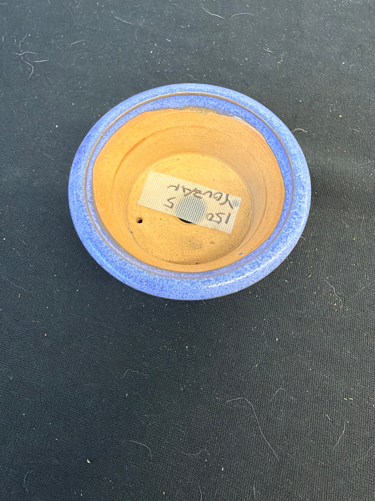 3.5x1.75 Inch Yozan Round Bonsai Pot – Purple Glaze