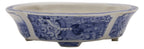 Ito Gekkou sometsuke mokko bonsai pot with village panels