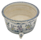 Ishida Shoseki go-sai round bonsai pot with children playing