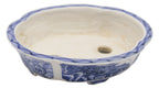 Ito Gekkou sometsuke mokko bonsai pot with village panels