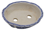 Ito Gekkou sometsuke mokko bonsai pot with village panels