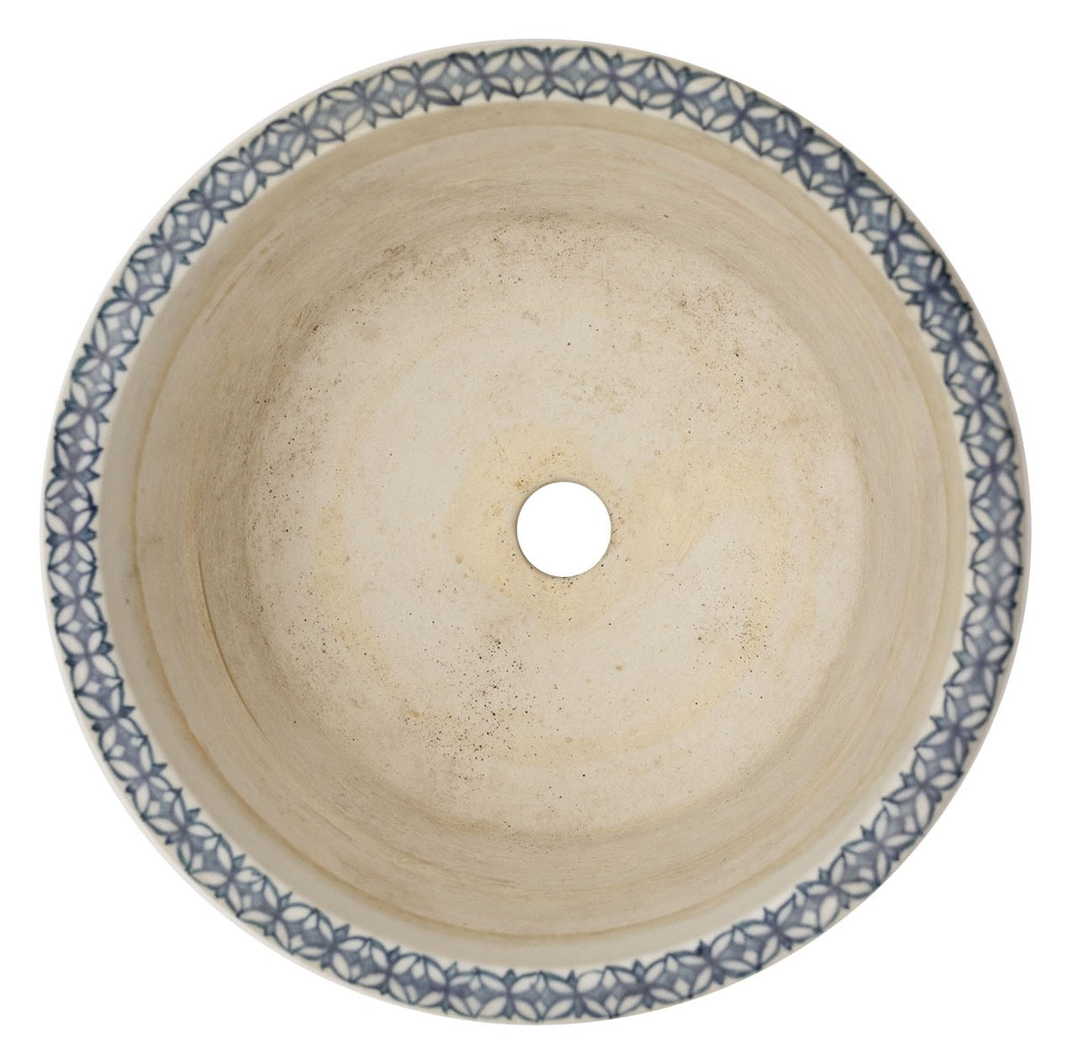 Ishida Shoseki go-sai round bonsai pot with children playing