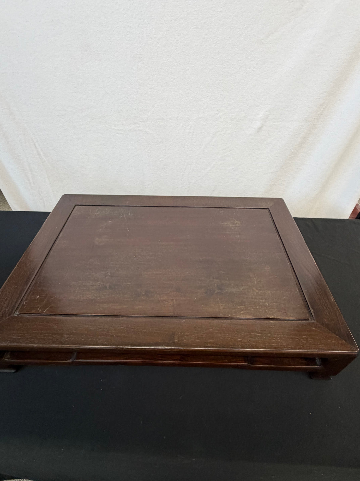Low Japanese Hardwood Display Table, 29.5" x 20.5", Hoof Feet