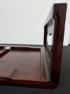 Japanese Rosewood Display Table, 29.5" x 16.25", 10.5" Tall, Carved Scroll Feet