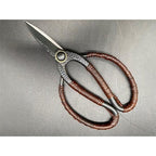 DEN Bonsai Scissors, Rattan-Bound Handle — Premium Steel