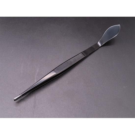 DEN Straight Bonsai Tweezers, 210mm — Black Stainless