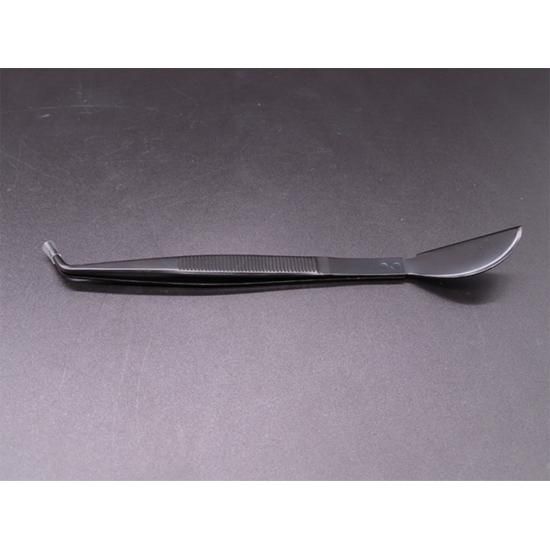 DEN Curved Bonsai Tweezers, 210mm — Black Stainless