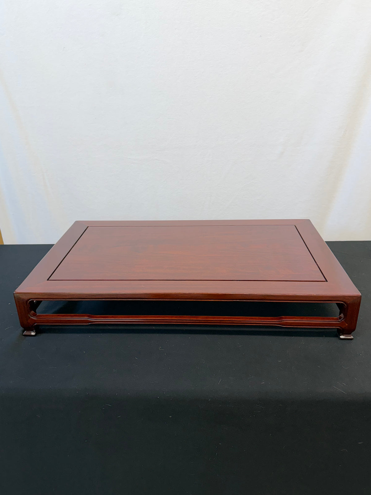 Show-Quality Japanese Rosewood Display Table, 30" x 18.5", Figured Panel