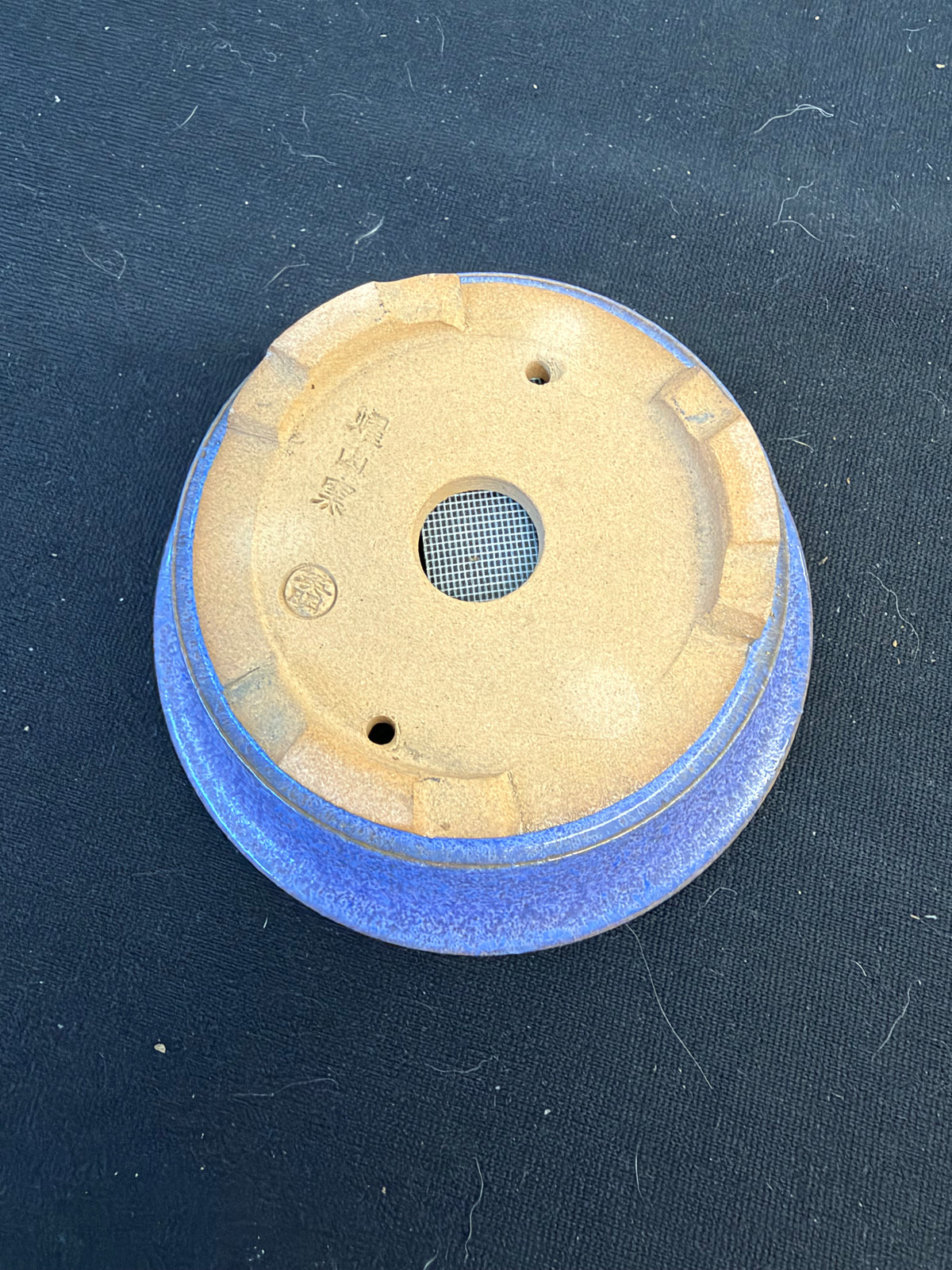 3.5x1.75 Inch Yozan Round Bonsai Pot – Purple Glaze
