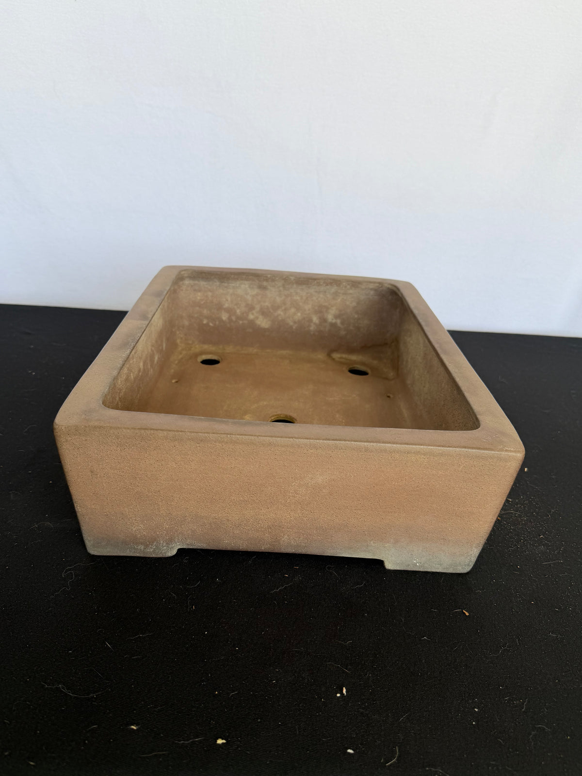 16.5x12.5x4.75 Inch Gyouzan Rectangle Bonsai Pot – Unglazed, Chop Marked