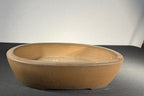 Unglazed Oval Bonsai Pot 14 x 11 x 3
