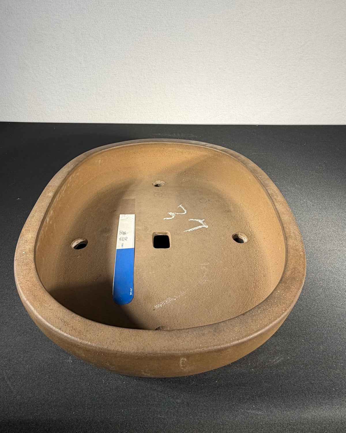 Unglazed Oval Bonsai Pot 14 x 11 x 3