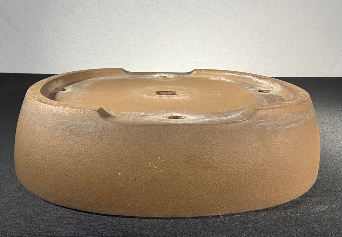 Unglazed Oval Bonsai Pot 14 x 11 x 3