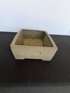 15x10.5x4 Inch Yamaaki Rectangle Bonsai Pot – Unglazed, Nail Signed