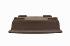 Large Rectangular Gyouzan Japanese Bonsai Pot – Bold Form, Inverted Flat Rim, 16x13x4.5 Chop