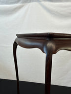 Tall Cabriole-Leg Hardwood Stand, Signed and Seal Marked