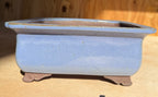 3rd Generation Yamaaki Rectangle – Sky-Blue Glaze, Cloud Feet, Nail Signed