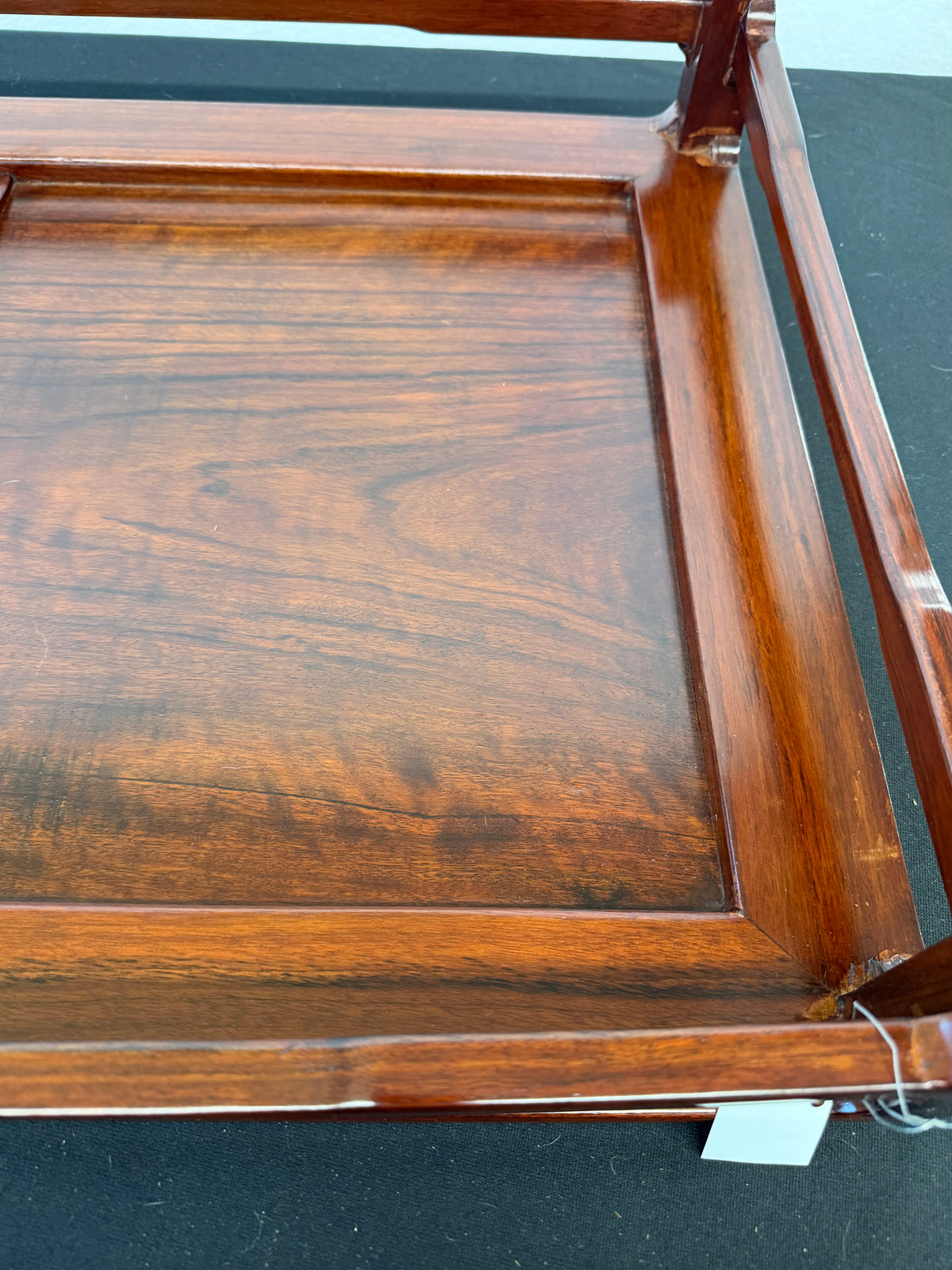 Show-Quality Japanese Rosewood Display Table, 30" x 18.5", Figured Panel