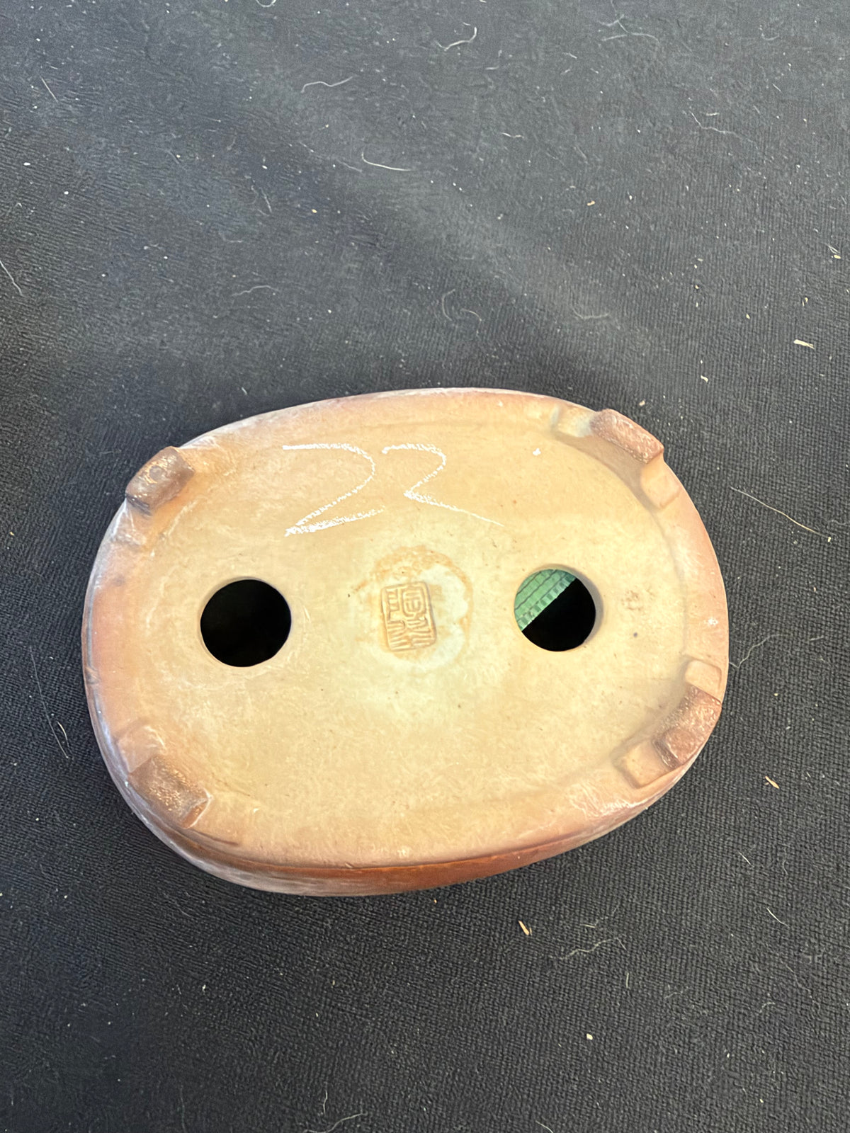 3.25x2.5 Inch Itusou Round Bonsai Pot – Speckled Grey-Green Glaze