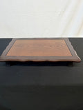 Low Japanese Display Table, 25" x 15", Wavy Edge, Figured Panel (21B)