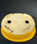 Koyo Yellow Glazed Oval Bonsai Pot 8 x 6.5 x 2
