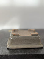 Shibakatsu Grey Crackle Rectangle – Celadon Tone, Chop Stamped