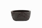 12x10x4 Inch Yamaaki Oval Bonsai Pot #1 – Thick Rim, Unglazed, Double Chop & Nail Signed