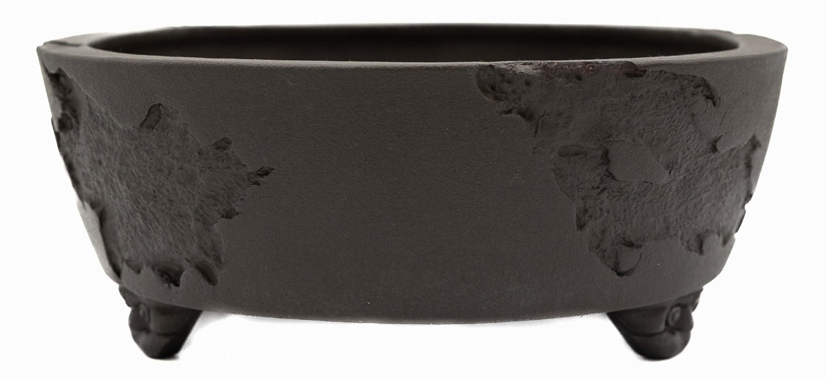 Yamaaki Vintage Oval Bonsai Pot | Gargoyle Feet | 16" Chop + Nail Signed