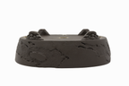 Large Oval Unglazed Yamaaki Japanese Bonsai Pot – Chop and Nail Signed, Worm Eaten Texture, Gargoyle Feet