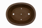 Large Rinka Oval Unglazed Yamaaki Bonsai Pot Japan – Double Chop Nail Signature Decorative Rim Worm Eaten Bold Feet
