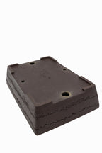 Large Rectangular Unglazed Yamaaki Bonsai Pot – Japanese Worm Eaten Decorative Rim, Chop and Nail Signed