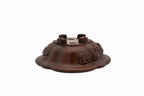 Large Oval Unglazed Yamaaki Japanese Bonsai Pot – Double Chop Nail Signature, Bold Form, Thick Rim