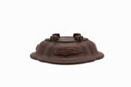 Large Oval Unglazed Yamaaki Japanese Bonsai Pot – Double Chop Nail Signature, Bold Form, Thick Rim