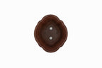 Large Oval Unglazed Yamaaki Japanese Bonsai Pot – Double Chop Nail Signature, Bold Form, Thick Rim