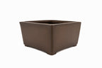 Large Square Unglazed Japanese Bonsai Pot – Suzuki Suzan Kiln, Double Chop Nail Signature, Beveled Corners, Handcarved Smooth Competition Quality