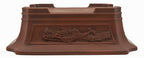 Bigei Handcarved Dragon Rectangle Bonsai Pot 12.5" Unglazed