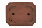 Large Rectangular Unglazed Bigei Japanese Bonsai Pot – Hand Carved Solid Clay, Chop and Nail Signed