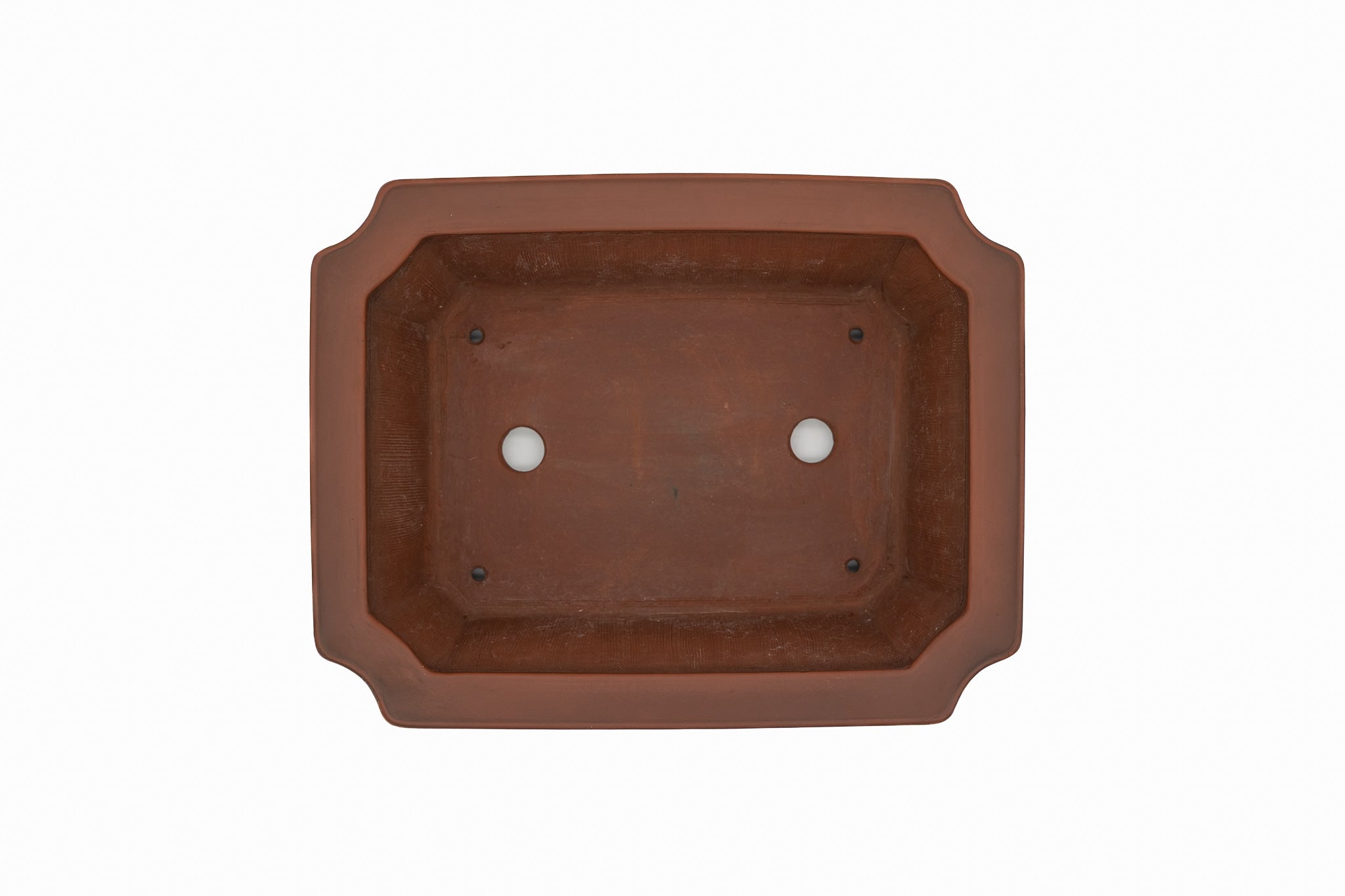 Large Rectangular Unglazed Bigei Japanese Bonsai Pot – Hand Carved Solid Clay, Chop and Nail Signed