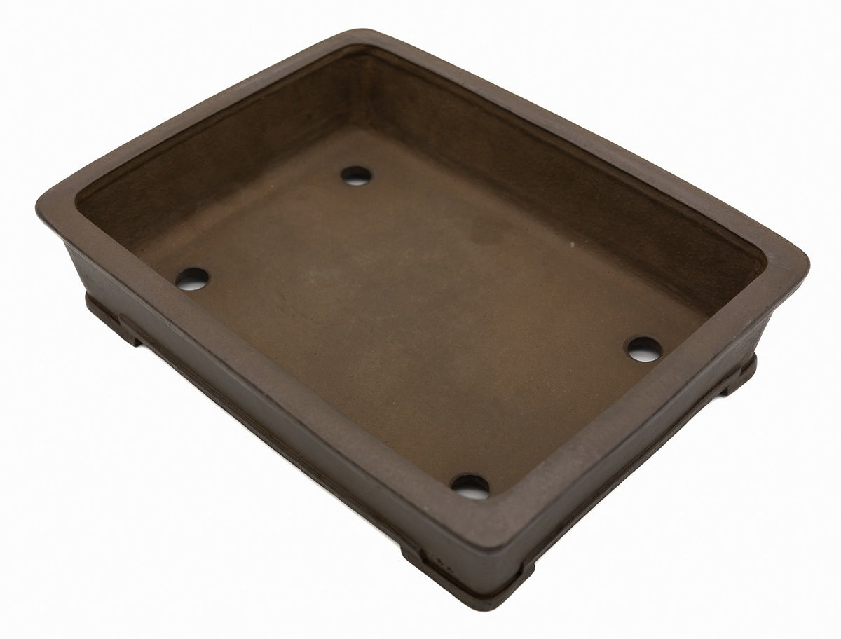 Suzuki Suzan Rectangle Bonsai Pot | 12" Special Commission Triple Stamp