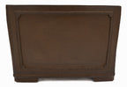 Suzuki Suzan Hand Carved Square Unglazed Bonsai Pot 16"