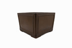 Large Square Unglazed Japanese Bonsai Pot – Suzuki Suzan Kiln, Hand Carved Windows, Incised Corners, Thin Walls, Solid Block Clay, Chop Mark