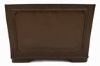 Suzuki Suzan Hand Carved Square Unglazed Bonsai Pot 16"
