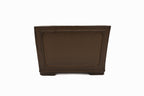 Large Square Unglazed Japanese Bonsai Pot – Suzuki Suzan Kiln, Hand Carved Windows, Incised Corners, Thin Walls, Solid Block Clay, Chop Mark