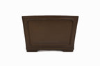 Large Square Unglazed Japanese Bonsai Pot – Suzuki Suzan Kiln, Hand Carved Windows, Incised Corners, Thin Walls, Solid Block Clay, Chop Mark
