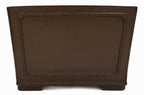 Suzuki Suzan Hand Carved Square Unglazed Bonsai Pot 16"