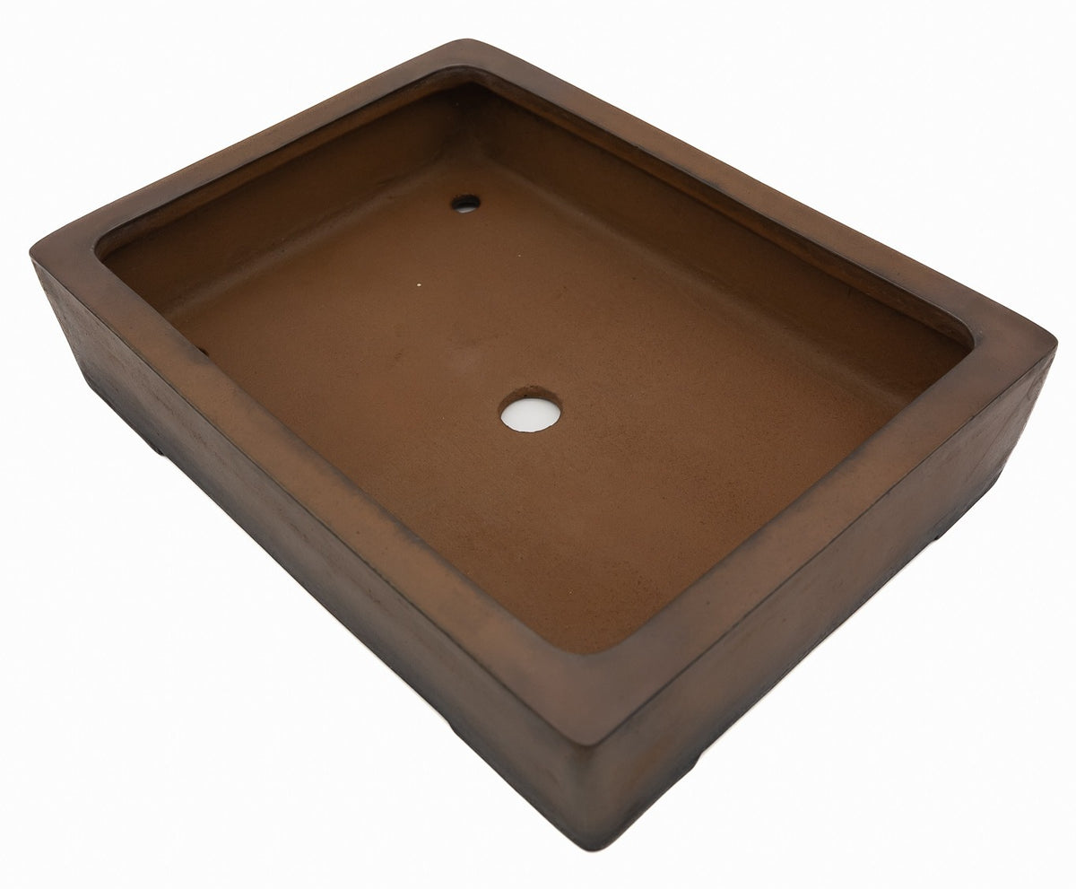Suzuki Suzan Vintage Unglazed Rectangle Bonsai Pot 17"